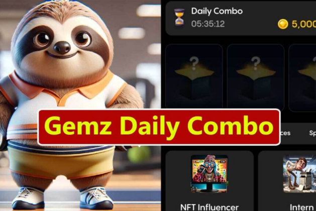 Gemz daily combo card 22 July